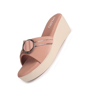 FAUSTO Women Buckle Design Wedge Heel Sandals