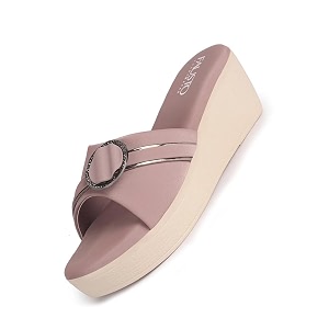 FAUSTO Women Buckle Design Wedge Heel Sandals