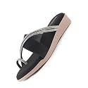 FAUSTO Women Embellished Shimmery Cross Strap Toe