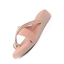FAUSTO Women Embellished Shimmery Cross Strap Toe