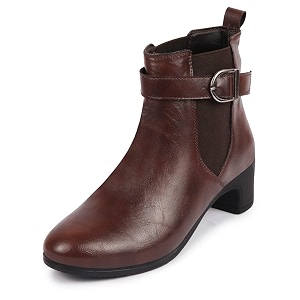 FAUSTO Women Flared Heel Boots