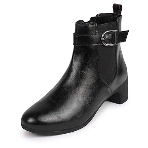 FAUSTO Women Flared Heel Boots