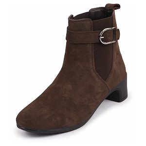 FAUSTO Women Flared Heel Boots
