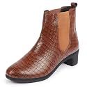 FAUSTO Women Flared Heel Boots