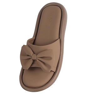 FAUSTO Women Open Toe Bow Design Slip