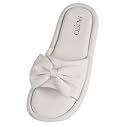 FAUSTO Women Open Toe Bow Design Slip