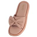 FAUSTO Women Open Toe Bow Design Slip