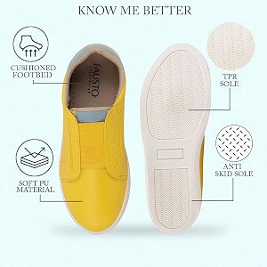 FAUSTO Women Sneaker Pull-On Shoes