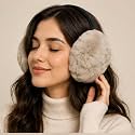 Faux Fur Ear Muffs for Women Fluffy