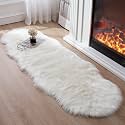 Tangsoo 2x6 White Faux Fur RugSoft Sheepskin