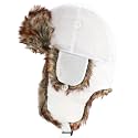 Faux Fur Safety Reflective Plain Plaid Aviator Trapper Hat Snow Ski Trooper Winter Cap