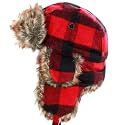 Faux Fur Safety Reflective Plain Plaid Aviator Trapper Hat Snow Ski Trooper Winter Cap