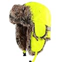 The Hat Depot Trapper Hat for Men and Women, Winter Faux Fur Hat with Ear Flaps, Windproof Warm Snow Cap