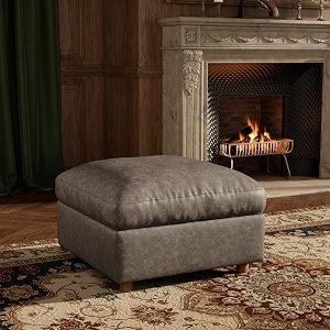 Faux Leather Modular Sectional Sofa with Storage