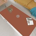Faux Leather Table Cover,1.8mm Thick,24x60 Inch Desk Cover,Large Desk Mat,Table Protector,Table Cover Protector,Desk Protector,Table Pad,(Brown+Gray,24x60)