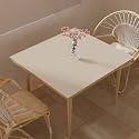 Faux Leather Table Cover,1.8mm Thick,40x40 Inch Table Protector,Table Protector for Dining Room Table,Dining Table Cover,Table Cover Protector.(Beige+Light Gray,40x40)