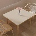 Faux Leather Table Cover,1.8mm Thick,42x42 Inch Table Protector,Table Protector for Dining Room Table,Dining Table Cover,Table Cover Protector(Beige+Light Gray,42x42)