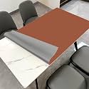 Faux Leather Table Cover,1.8mm Thick,30x60 Inch Desk Cover,Large Desk Mat,Table Protector,Table Cover Protector,Desk Covers On Top of Desks(Brown+Gray,30x60)