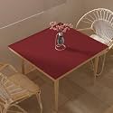 Faux Leather Table Cover,1.8mm Thick,40x40 Inch Table Protector,Table Protector for Dining Room Table,Dining Table Cover,Table Cover Protector.(Black+Wine Red,40x40)