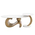Faux Marble Nesting Coffee Table Set of 2