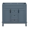 Favfurish 36" Bathroom Vanity Without Top Sink,Modern Freestanding Bath Storage Cabinet with 2 Soft-Close Doors and 2 Drawers,Solid Wood Vanity Only,Water Resistant,Easy to Assemble,Blue