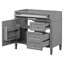 Favfurish 36" Bathroom Vanity Without Top Sink,Modern Freestanding Storage Cabinet with 2 Soft-Close Drawers &amp; Tip-Out Tray,Solid Wood Frame Vanity Only w/Adjustable Shelf &amp; Door Organizer,Grey