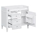 Favfurish 36" Bathroom Vanity Without Sink, Modern Solid Wood Storage Cabinet with 2 Drawers and Tip-Out Drawer, Cabinets Door Organizer &amp; Adjustable Shelf, Soft-Close Doors, Easy to Assemble, White