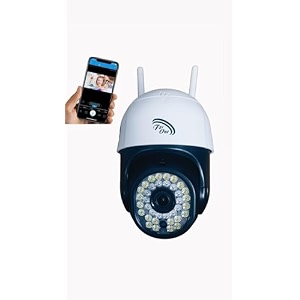 weatherproof wi-fi security camera outdoor plug-in surveillance for home rotate 360 tilt motion tracking full color night vision camera hd65