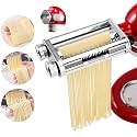 FavorKit Pasta Maker Attachment 3 in 1 Durable Metal for KitchenAid Mixers