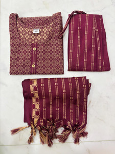 fazattire self design kurta trouserpant  dupatta set