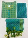 FazAttire Self Design Kurta, Trouser/Pant & Dupatta Set