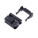 FC-6P FC-8P FC-10P FC-14P FC-16P to FC-40P IDC Socket 2x5 Pin Dual Row Pitch 2.54mm Connector 10-Pin Cable(10P,5PCS)