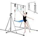 FC FUNCHEER Foldable Gymnastics Bar,5FT Horizontal bar,Adjustable Kids Training bar for Kids Ages 3-15,Kids Gymnastics bar,Triangle Stable Structure-Gym Equipment for Home
