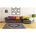 Acrylic Top Design with Velvet Touch Living Room Rectangular Carpet, 6X8 Feet, Multicolour