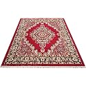 Acrylic Velvet Touch Rectangular Rug (7 X 10 Ft, Red)