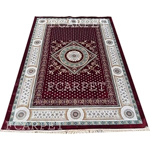 ancient design carpet with fine quality 2 x 6 feet bed side runner maroon multi