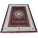 Ancient Design Silk Touch Carpet for Your Hall with FINE Quality 7 X 9 FEET Maroon Multi