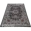 Ancient Design Silk Touch Carpet with FINE Quality 3 X 5 FEET Black Multi