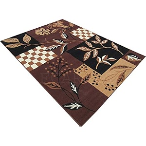 anywhere use in your home with velvet touch and fantastic quality rectangular carpet 7 x 10 feet brown