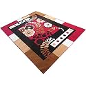 Bedrooms Carpet FINE Wool with Soft Touch (7X10 ft, Red)