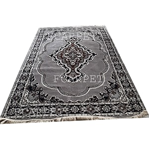 classical design carpet with fine quality 2 x 6 feet bed side runner grey multi