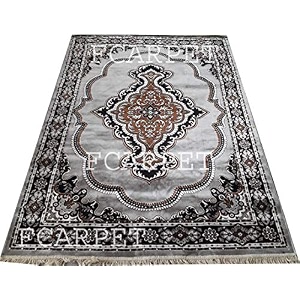 classical design silk touch hall carpet with fine quality 8 x 11 feet grey multi