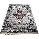 Classical Design Silk Touch Hall Carpet with FINE Quality 8 X 11 FEET Grey Multi
