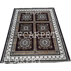 conventional design carpet with fine quality 2 x 4 feet runner brown multi