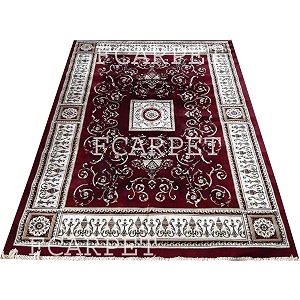 conventional design silk touch carpet with fine quality 3 x 5 feet maroon multi