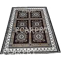 Conventional Design Silk Touch Living Room Carpet with FINE Quality 4 X 6 FEET Brown Multi