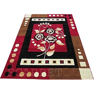 fine quality velvet touch rectangular carpet 120x150 cm4x5 feet red multi