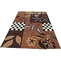 Fine Quality Velvet Touch Rectangular Carpet 8X11 Feet Gold Multi