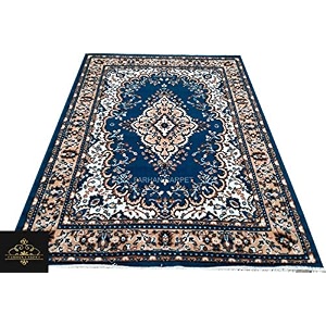 floral rectangular carpet velvet touch 150x200 cm5x7 feet till blue e