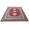 Floral Rectangular Carpet Velvet Touch 7.0X 10.0 Feet Red G